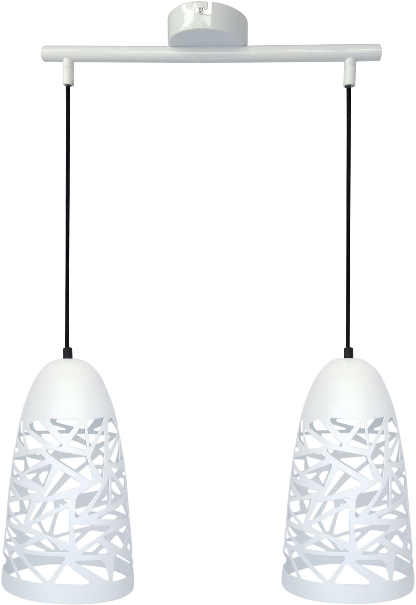 Candellux Sabrin závesné svietidlo 2x60 W biela 32-54869