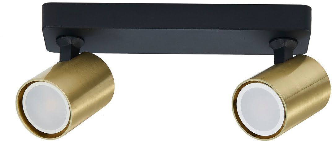 Light Prestige Snow stropné svietidlo 2x50 W čierna-zlatá LP-731/2WGD