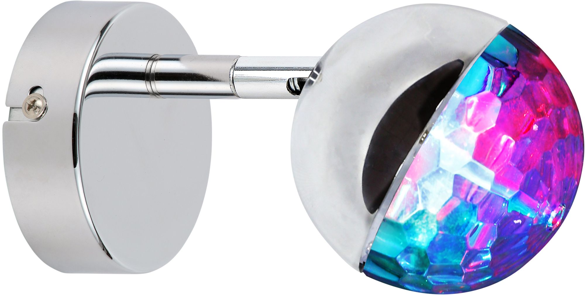 Candellux Party nástenná lampa 1x3 W chrómová 91-67753