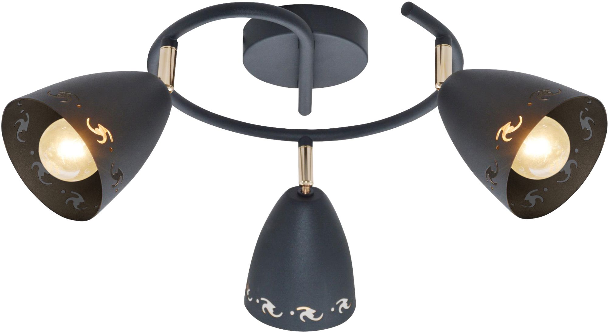 Candellux Coty stropné svietidlo 3x40 W čierna 98-67180