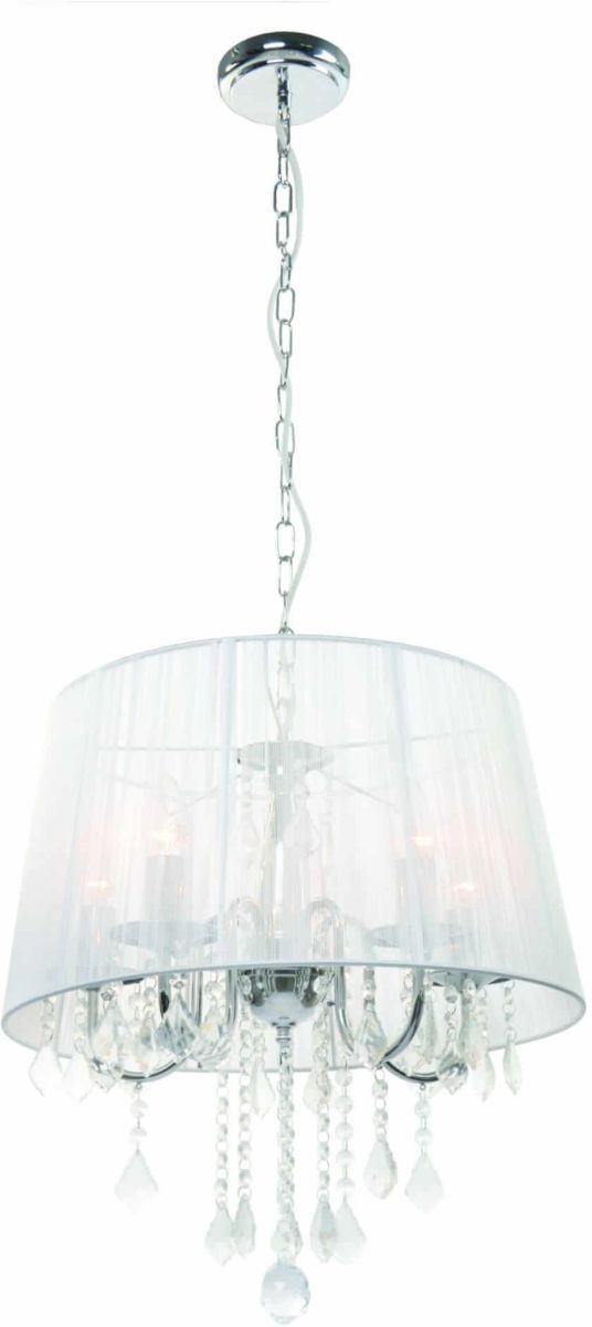 Light Prestige Mona závesné svietidlo 5x40 W biela-strieborná LP-5005/5PSREBRNA
