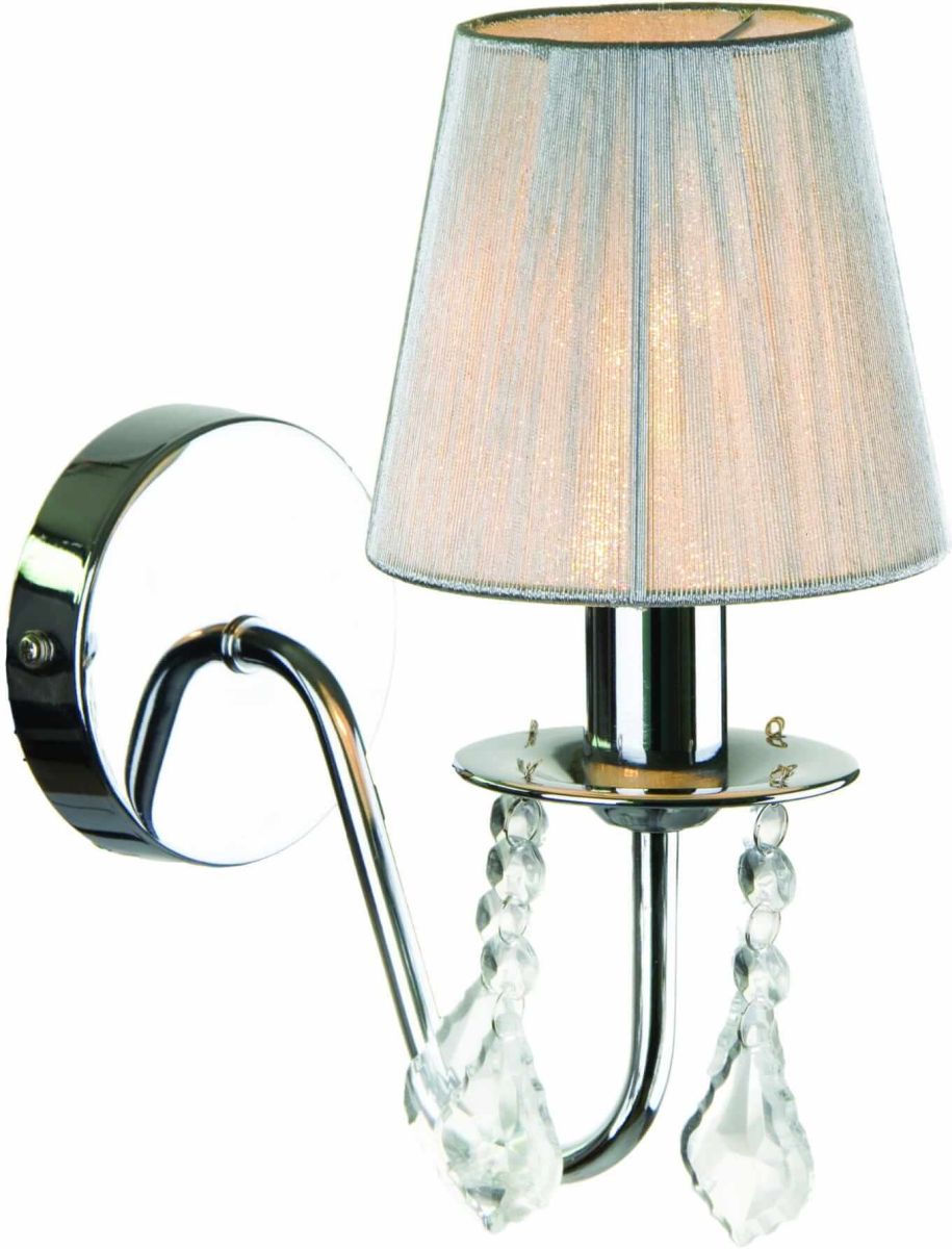 Light Prestige Mona nástenná lampa 1x40 W biela-strieborná LP-5005/1WSREBRNA