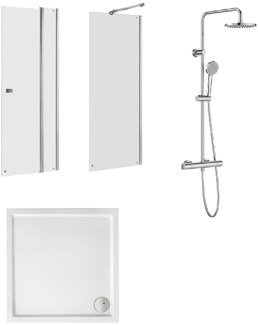 Súprava sprchová súprava Roca Victoria A5A9F18C00, sprchové dvere Roca Capital AM4608012M, AM4408012M, A276254000