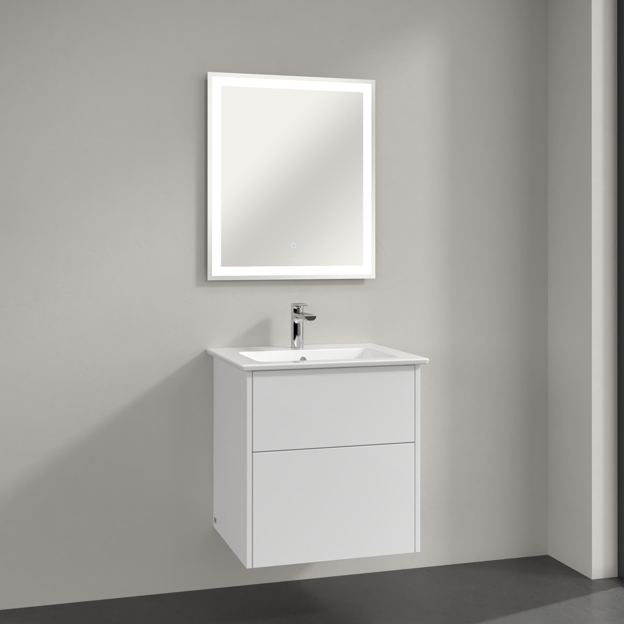 Villeroy & Boch Finero umývadlo so skrinkou a zrkadlom 60 cm biela S00300DHR1