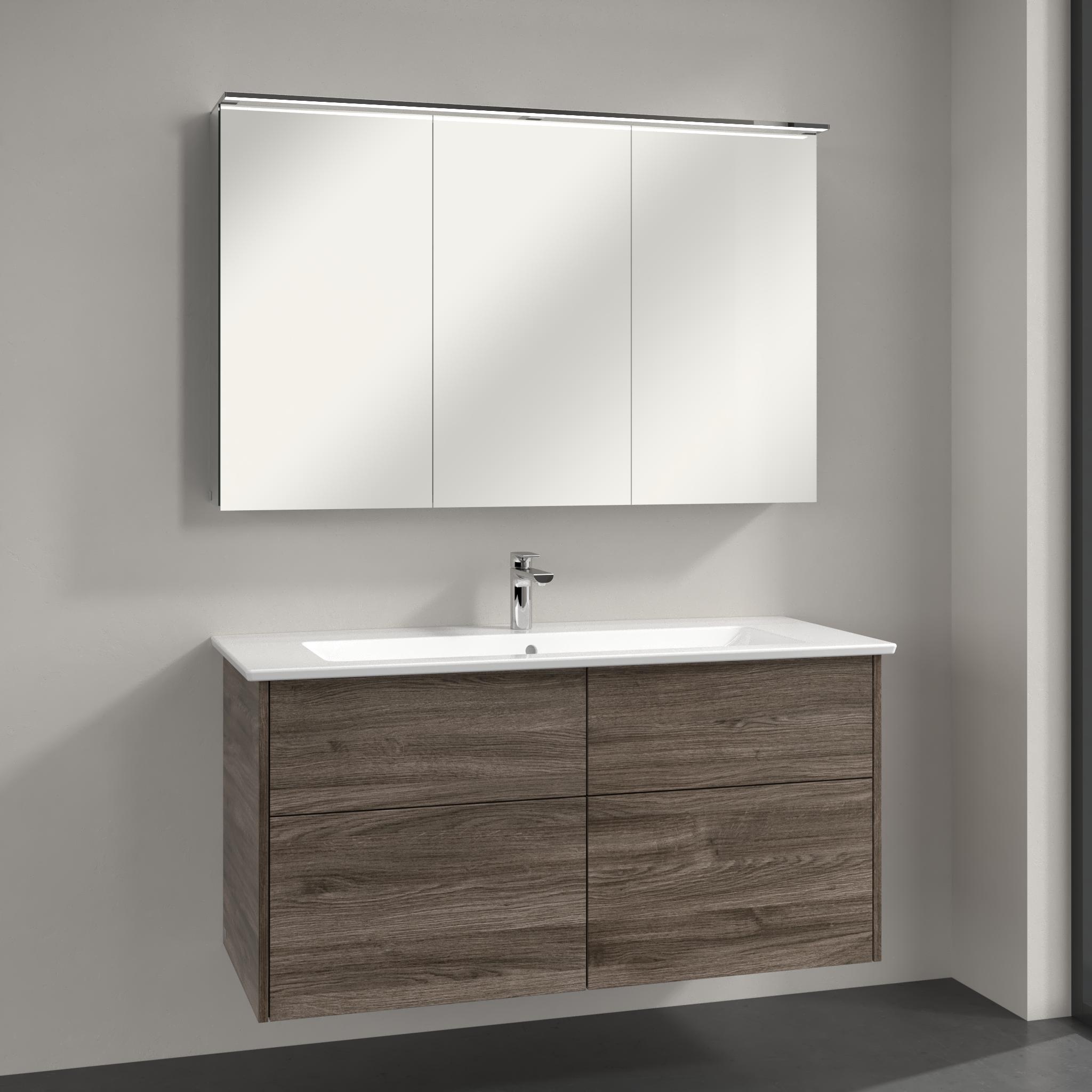 Villeroy & Boch Finero umývadlo so skrinkou 120 cm sivá S00404RKR1