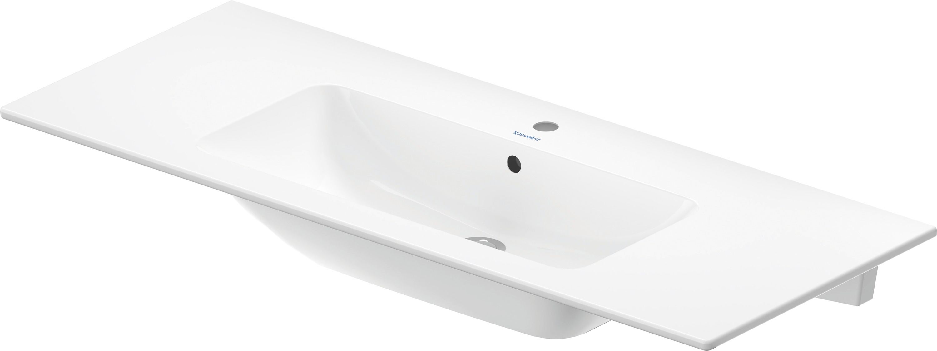 Duravit ME by Starck umývadlo 123x49 cm obdĺžnik klasické umývadlo-umývadlo na nábytok-umývadlo s doskou biela 23361200001