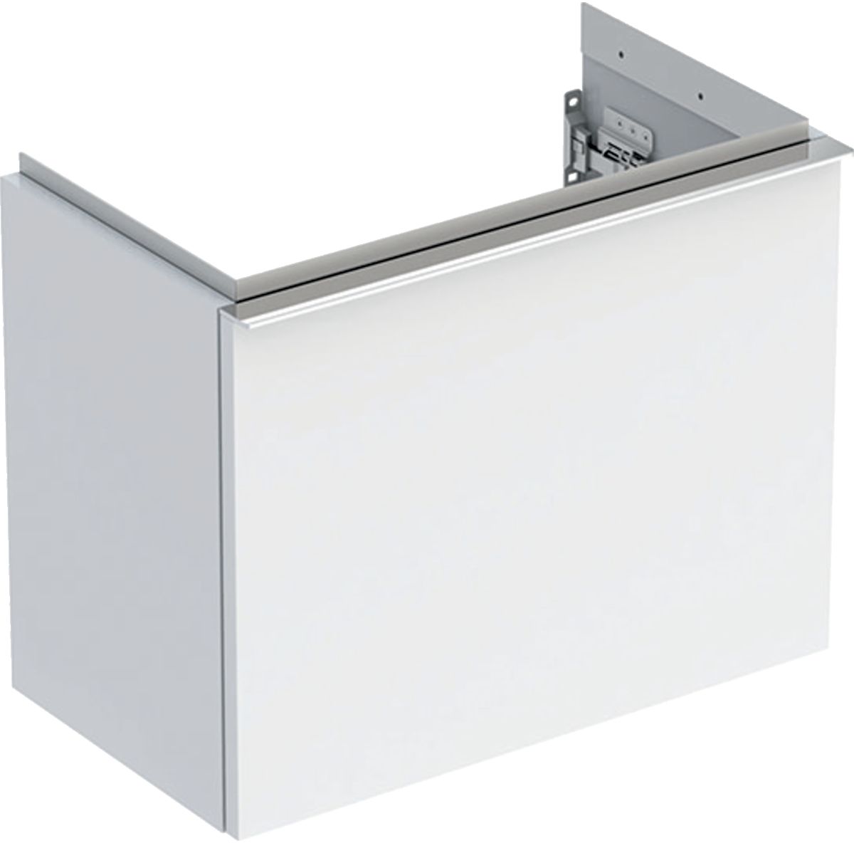 Geberit iCon skrinka 52x30.7x41.5 cm závesná kúpeľňová skrinka pod umývadlo biela-chrómová 502.302.01.2