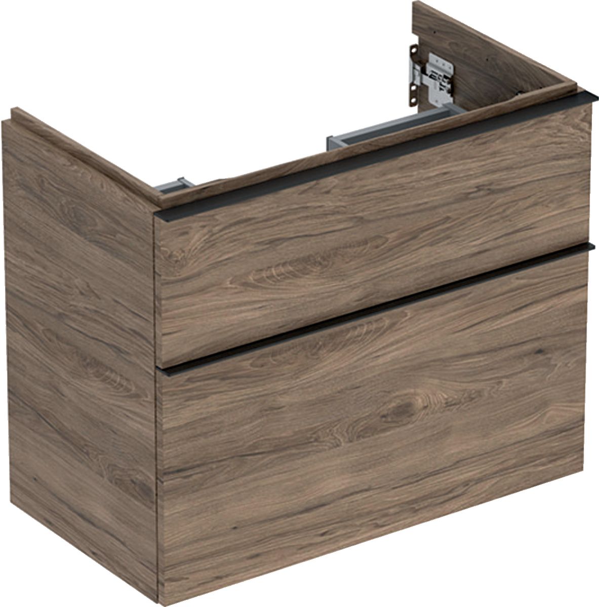 Geberit iCon skrinka 74x41.6x61.5 cm závesná kúpeľňová skrinka pod umývadlo orech-láva 502.308.JR.1