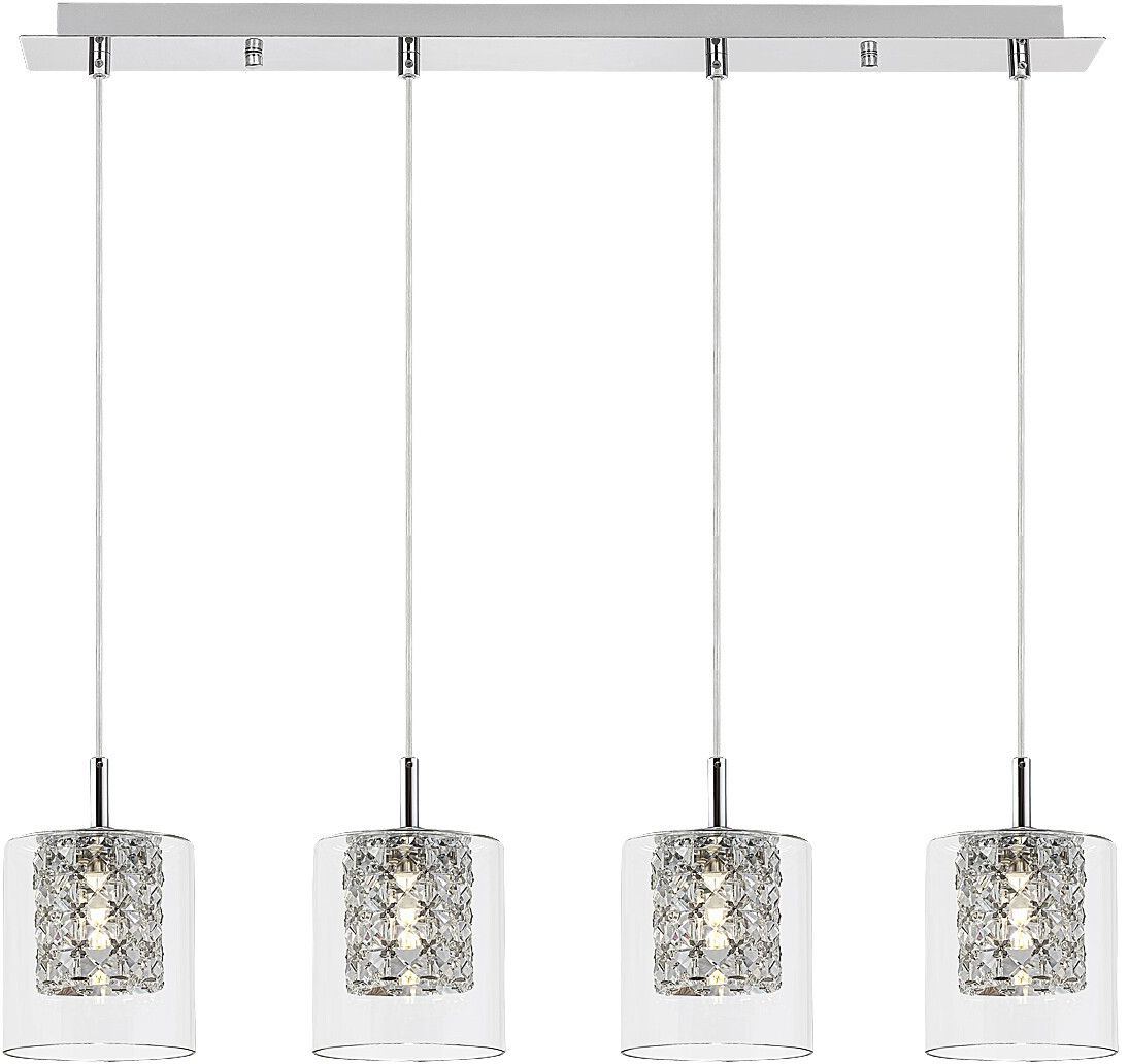 Rabalux Duchess závesné svietidlo 4x40 W chrómová-priehľadná 3116