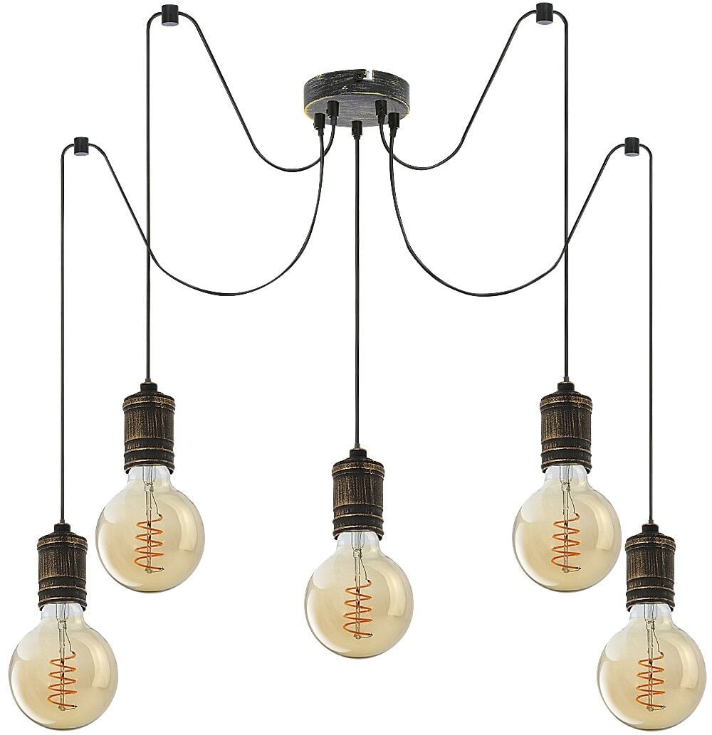 Rabalux Fidel závesné svietidlo 5x25 W zlatá 3218