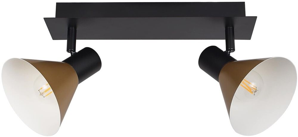 Rabalux Alvaro stropné svietidlo 2x40 W čierna-zlatá 3158