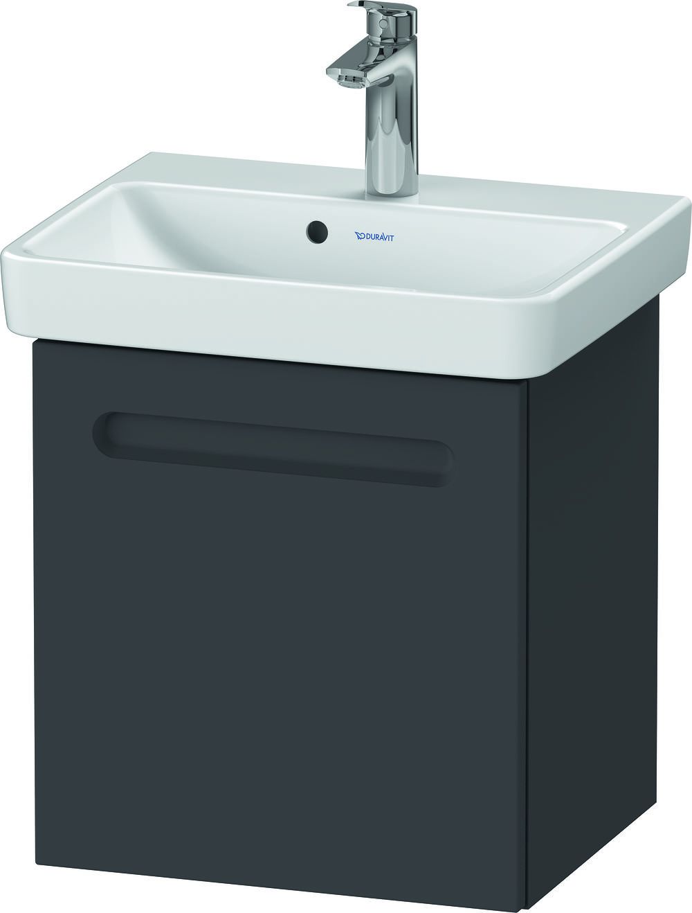 Duravit No. 1 skrinka 44x38.6x47.8 cm závesná kúpeľňová skrinka pod umývadlo grafitová N14267L49490000