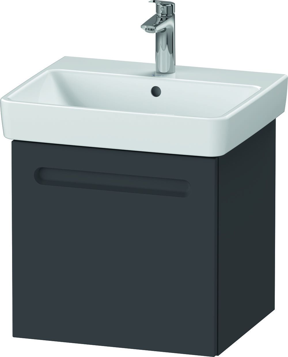 Duravit No. 1 skrinka 49x42.6x47.8 cm závesná kúpeľňová skrinka pod umývadlo grafitová N14280049490000
