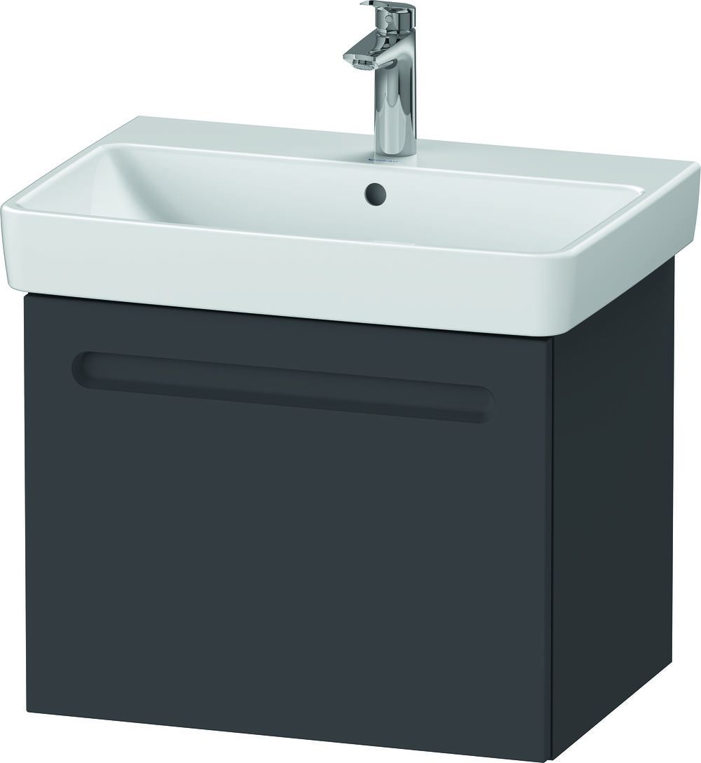 Duravit No. 1 skrinka 59x42.6x47.8 cm závesná kúpeľňová skrinka pod umývadlo grafitová N14282049490000