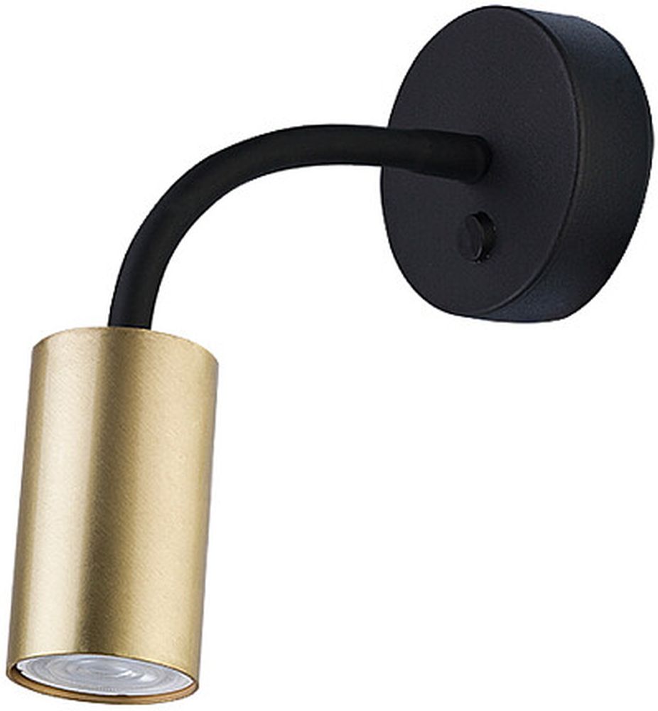 Nowodvorski Lighting Eye Flex nástenná lampa 1x10 W čierna-mosadzná 9067
