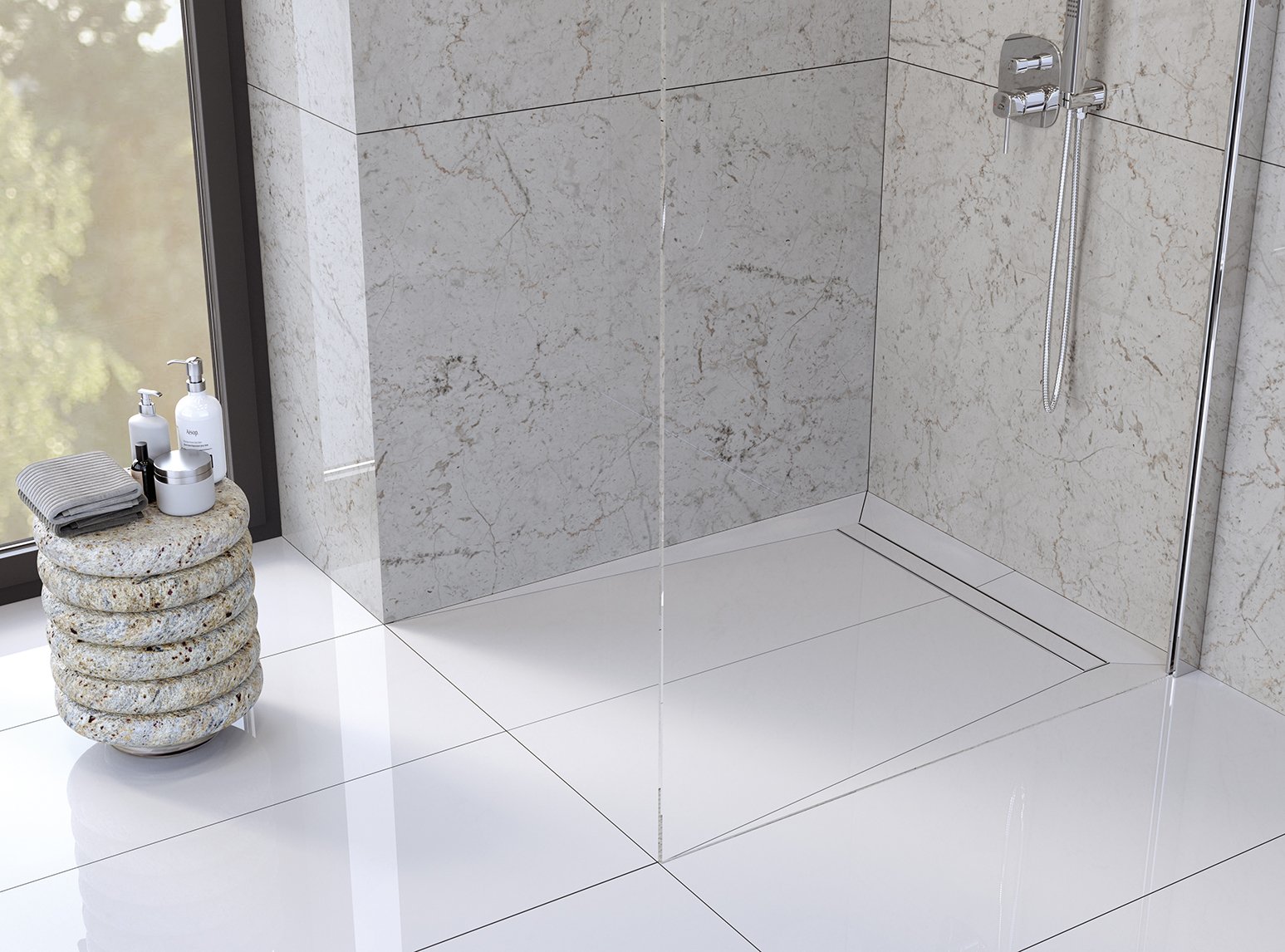 Laveo Basso lineárny odtok s mriežkou 80 cm oceľová COB280D