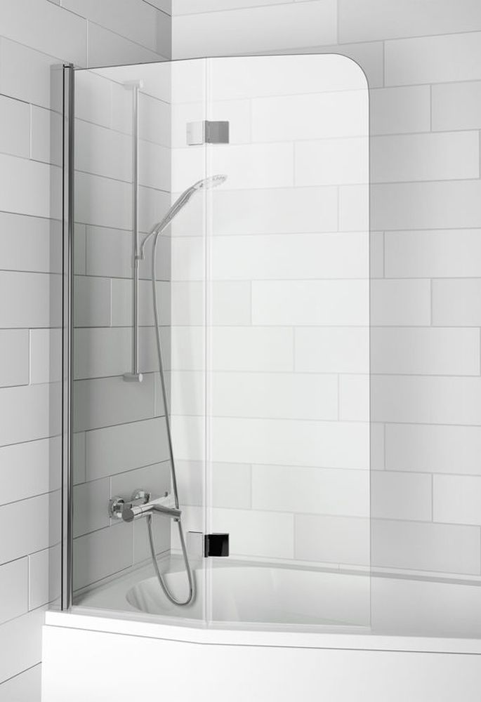 Riho Novik vaňová zástena 90 cm dvojdielny chrómová lesklé/číre sklo G003040120