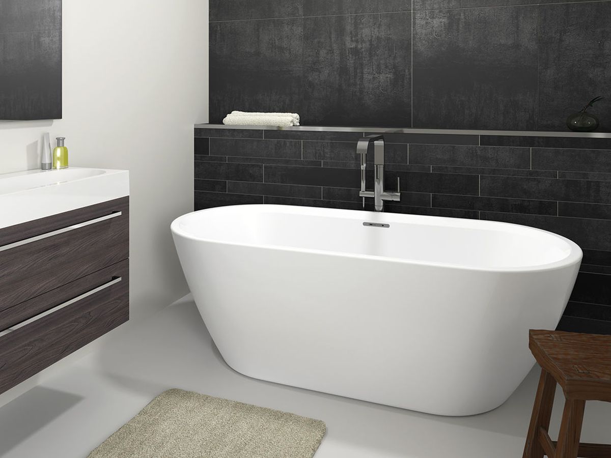 Riho Inspire voľne stojaca vaňa 160x75 cm oválne biela B091001005