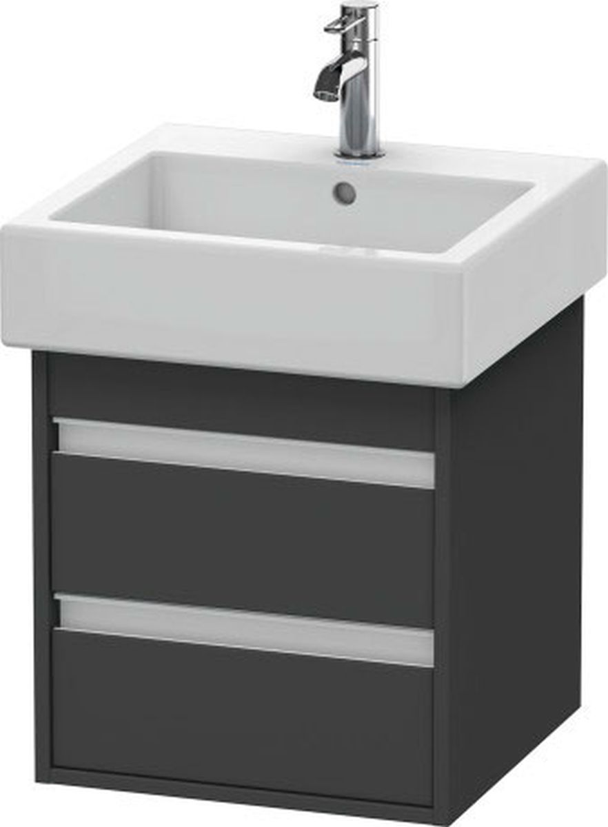 Duravit Ketho skrinka 45x44x48 cm závesná kúpeľňová skrinka pod umývadlo grafitová KT663504949