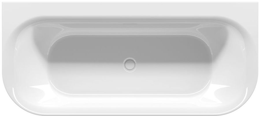 Riho Devotion Back2Wall nástenná vaňa 180x80 cm oválne biela B096001005