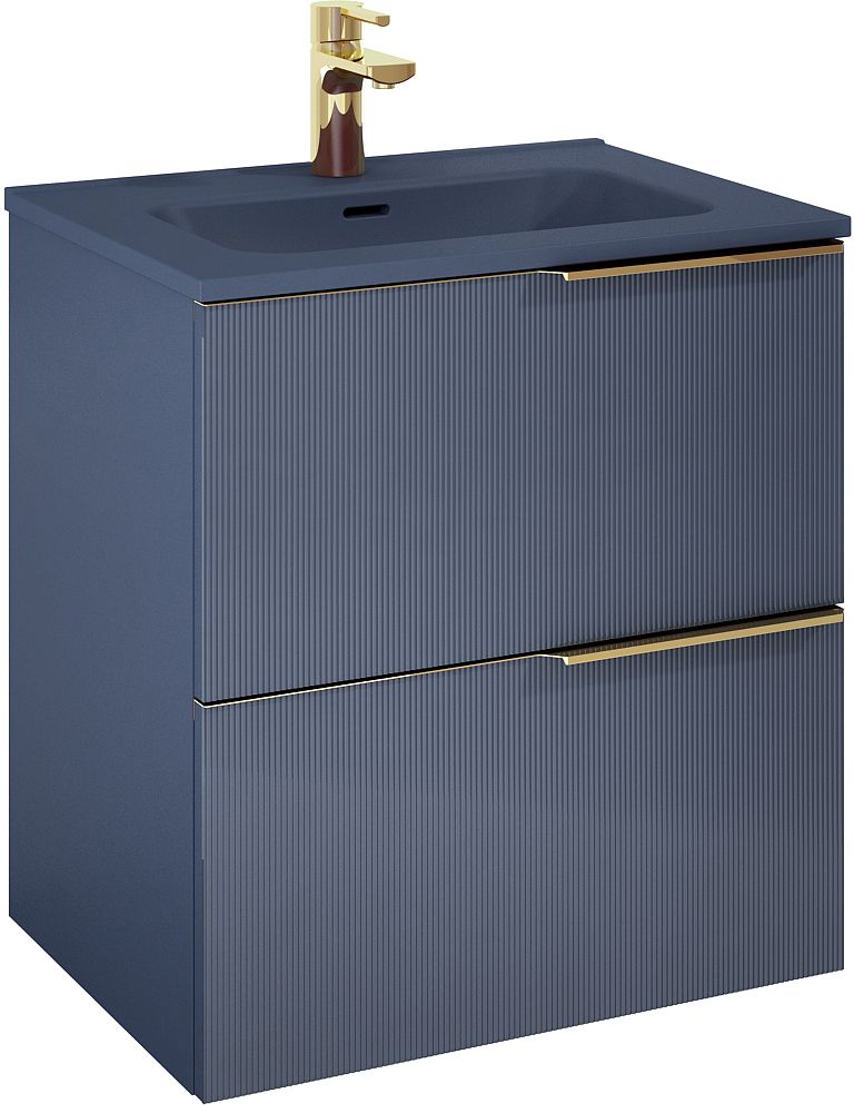 Elita Soho skrinka 60x45.3x63.5 cm závesná kúpeľňová skrinka pod umývadlo modrá 169082