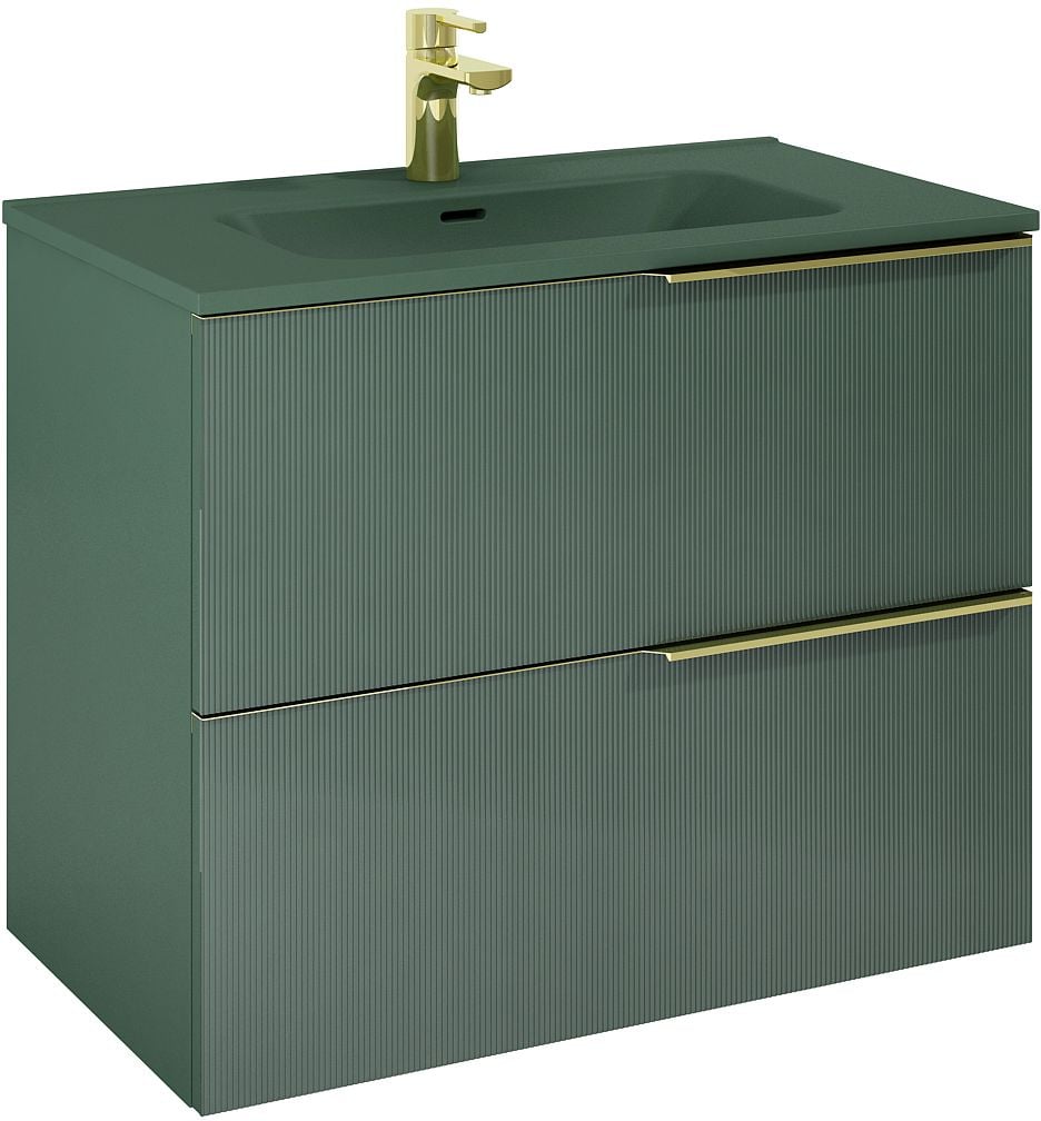 Elita Soho skrinka 80x45.3x63.5 cm závesná kúpeľňová skrinka pod umývadlo zelená 169083
