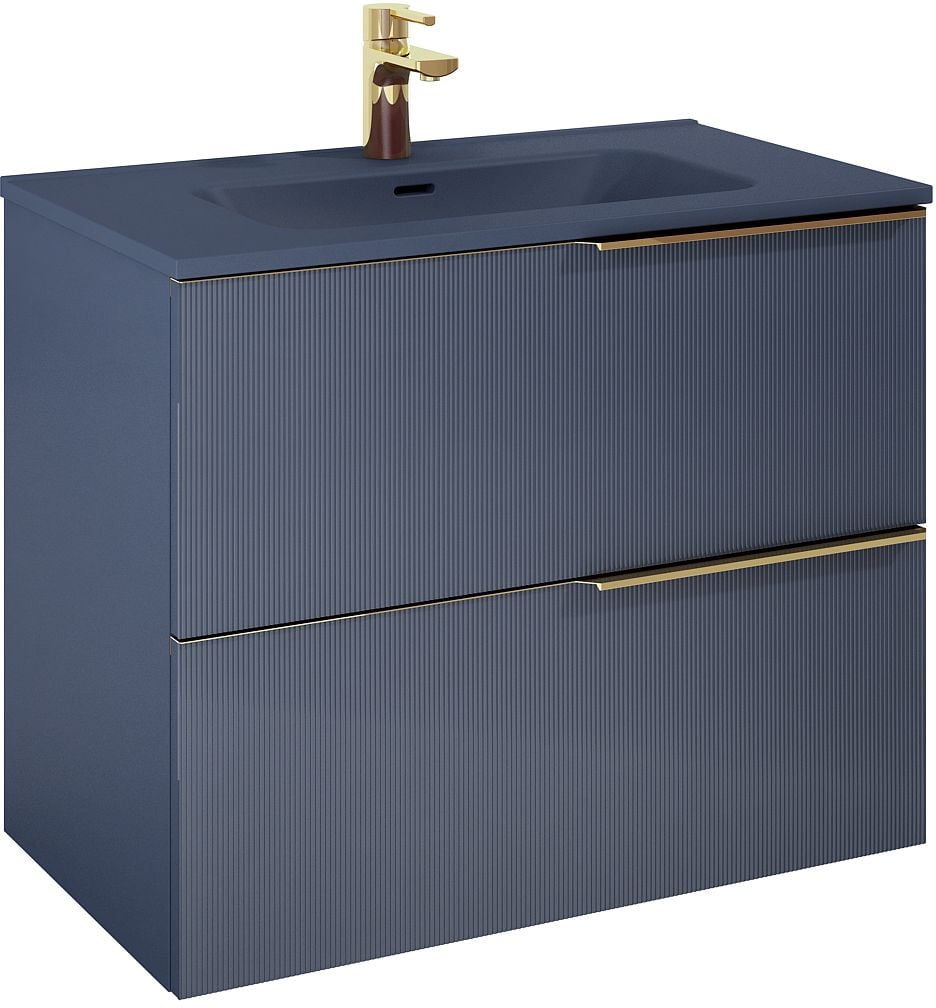 Elita Soho skrinka 80x45.3x63.5 cm závesná kúpeľňová skrinka pod umývadlo modrá 169084
