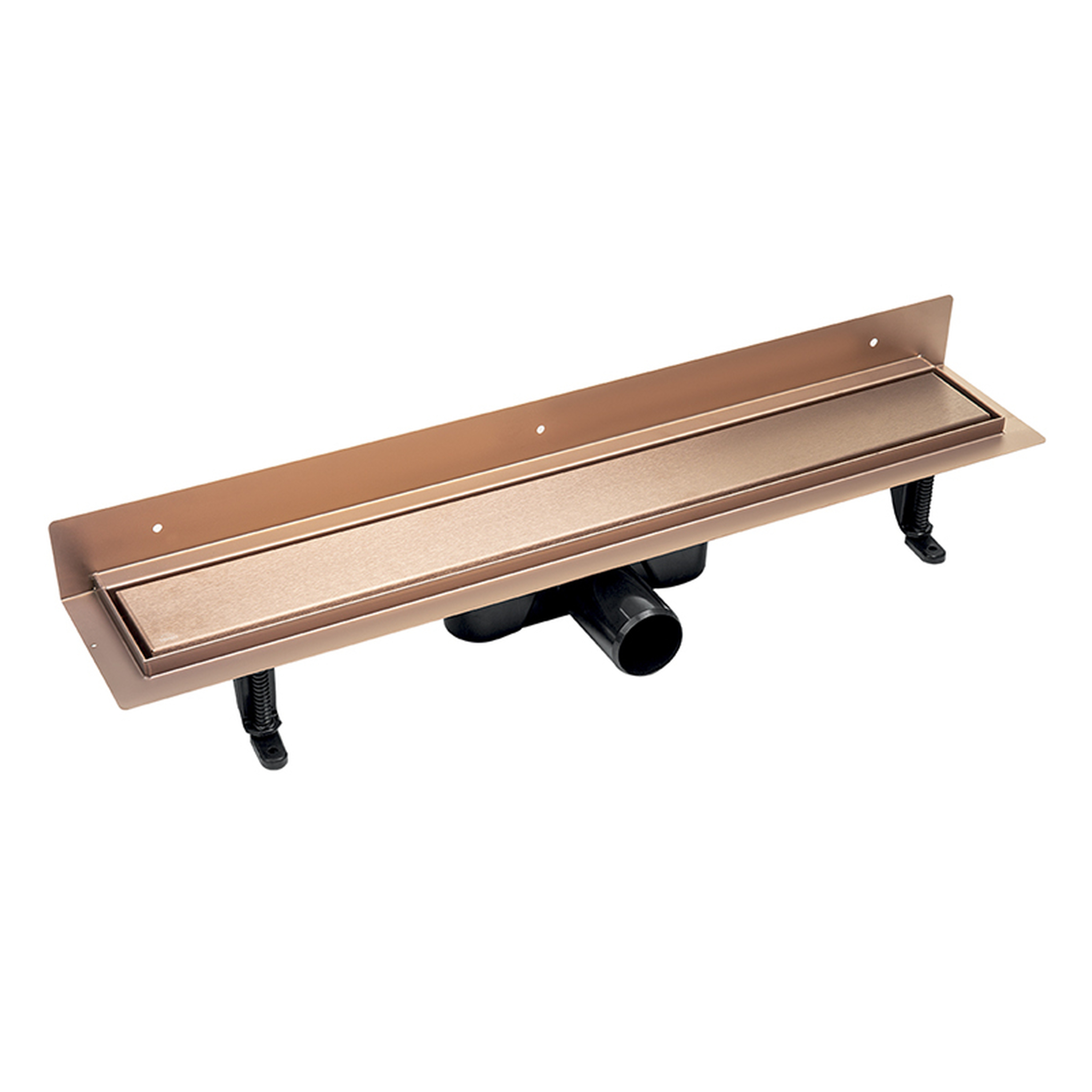 Laveo Basso lineárny odtok s mriežkou 90 cm zlatá COB891D