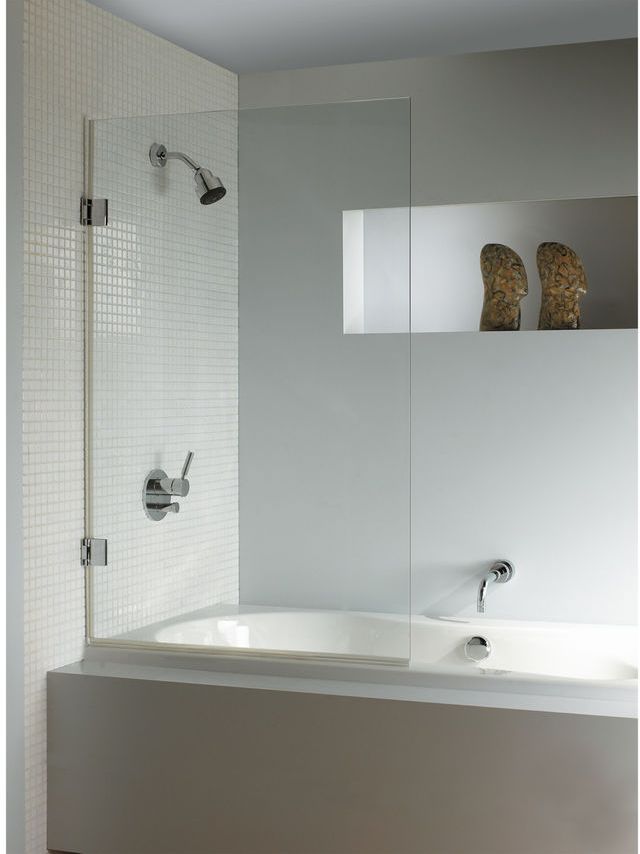 Riho Scandic vaňová zástena 80 cm jednodielny chrómová lesklé/číre sklo G001129120