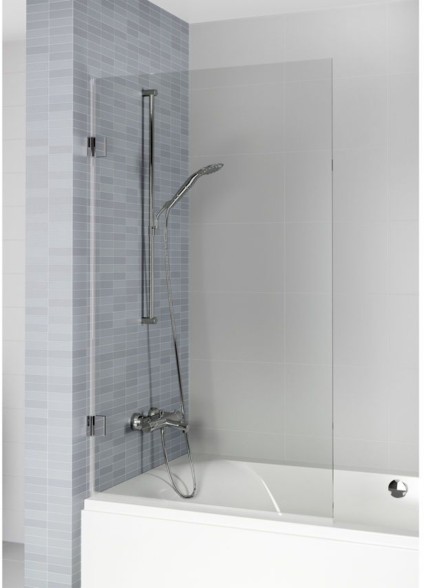 Riho Scandic vaňová zástena 85 cm jednodielny čierna matné/číre sklo G001139121