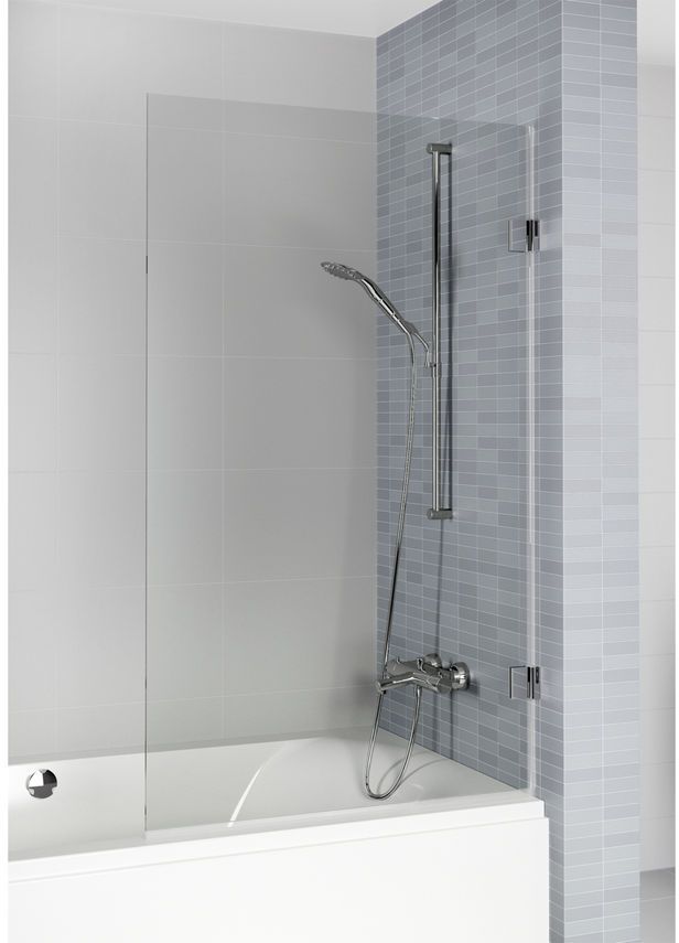 Riho Scandic dvere paravánu 95 cm jednodielny čierna matné/číre sklo G001142121