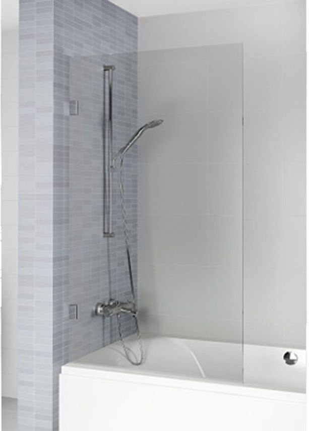 Riho Scandic vaňová zástena 90 cm jednodielny chrómová lesklé/číre sklo G001162120