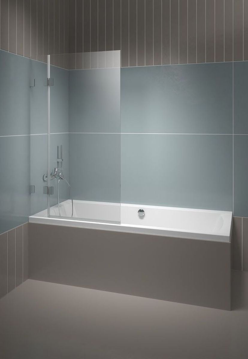 Riho Scandic vaňová zástena 85 cm dvojdielny chrómová lesklé/číre sklo G001143120