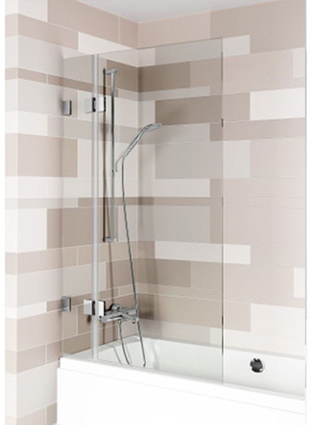 Riho Scandic vaňová zástena 100 cm dvojdielny chrómová lesklé/číre sklo G001157120