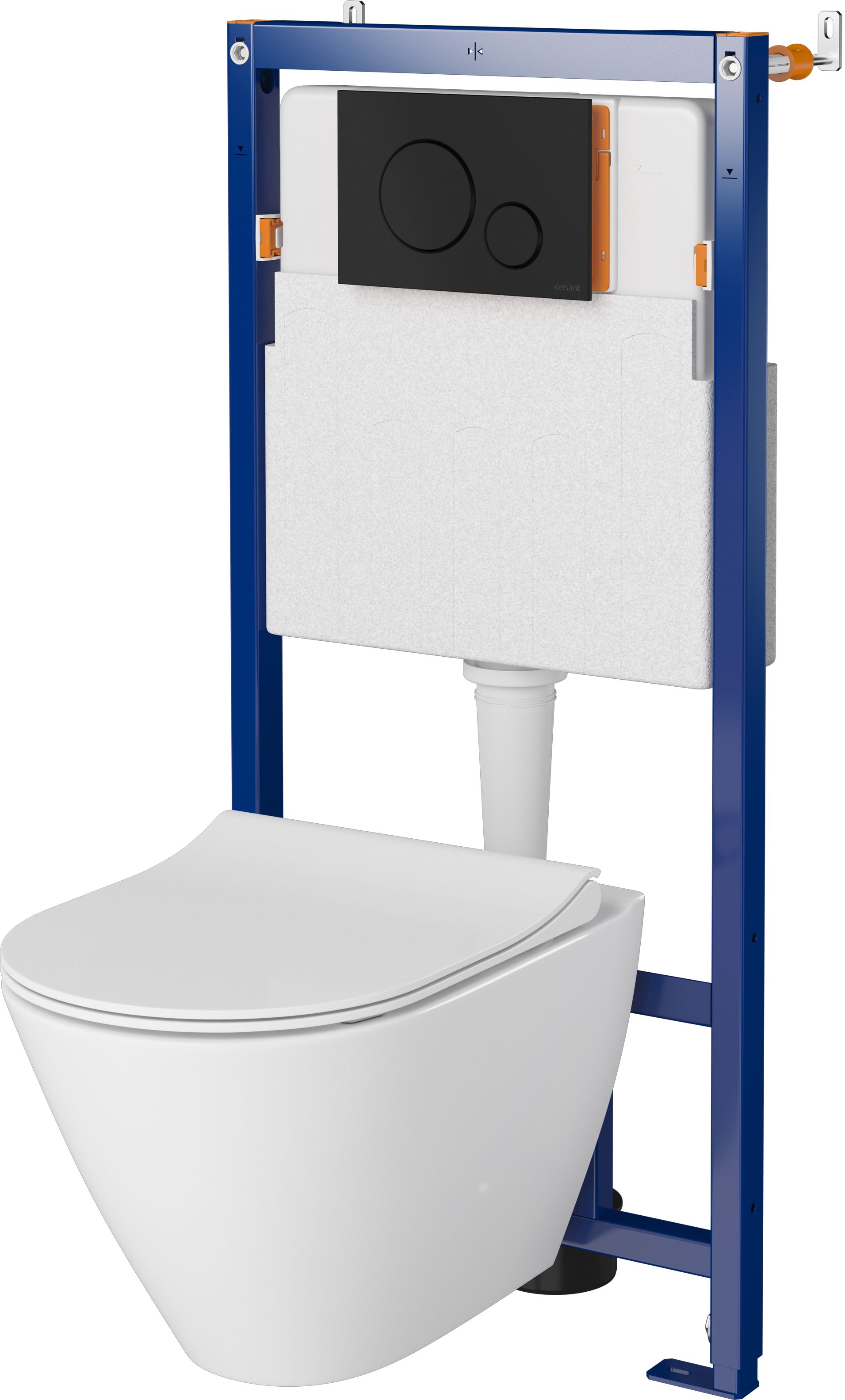 Súprava WC misa Cersanit City K35-025, podomietková konštrukcia Cersanit Tech Line Opti K97-492, K98-0146, K97-500