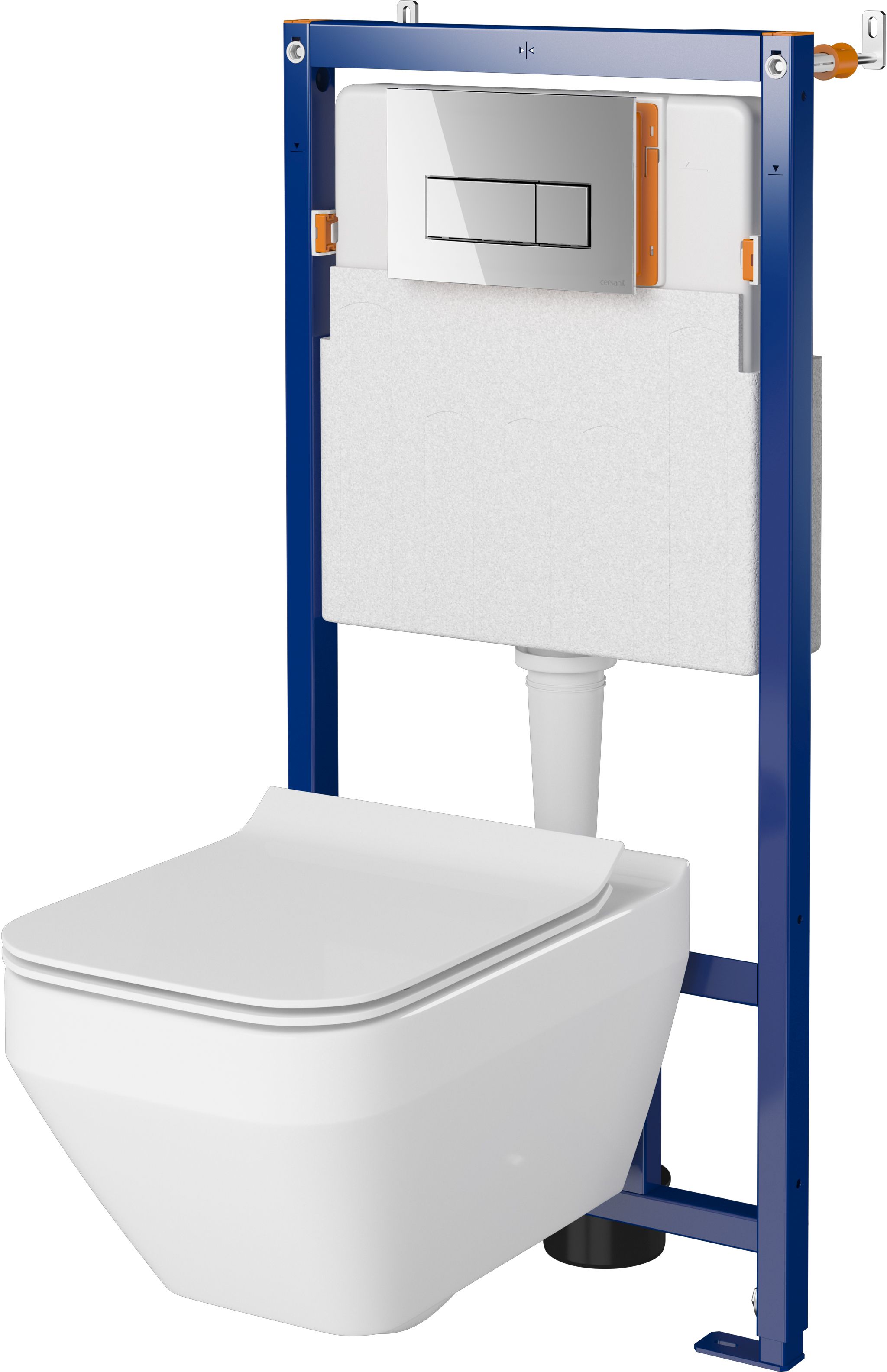 Set WC misa Cersanit Crea K114-016, podomietková konštrukcia Cersanit Tech Line Opti K97-492, K98-0178, K97-497