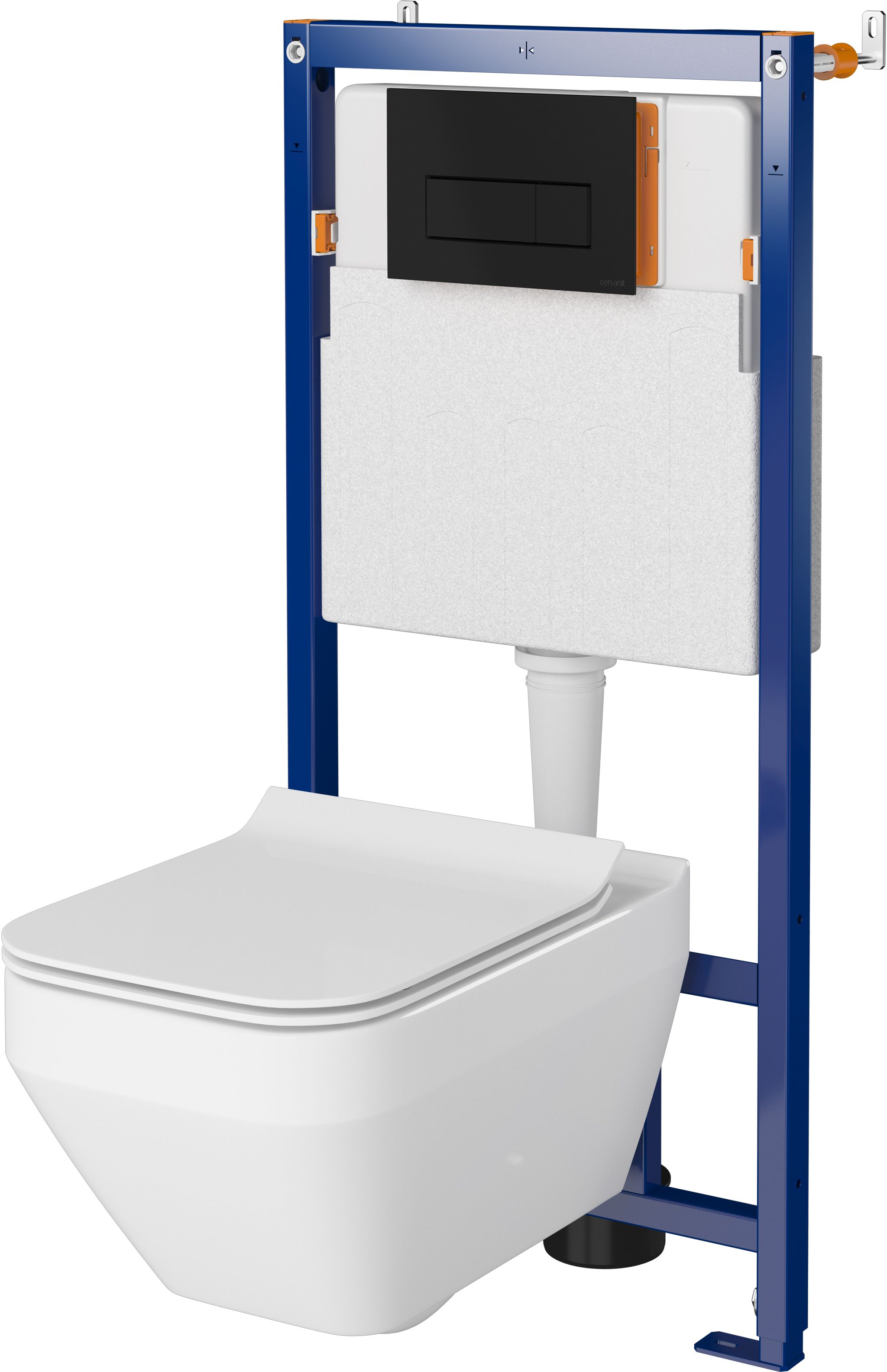 Set WC misa Cersanit Crea K114-016, podomietková konštrukcia Cersanit Tech Line Opti K97-492, K98-0178, K97-501
