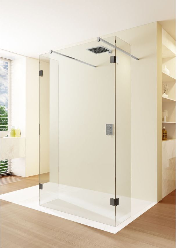 Riho Scandic sprchovací kút 140x37 cm čierna matné/priehľadné sklo G001051121