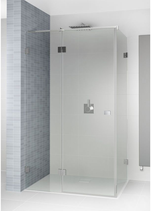 Riho Scandic sprchovací kút 100x80 cm štvorcová čierna matné/priehľadné sklo G001057121