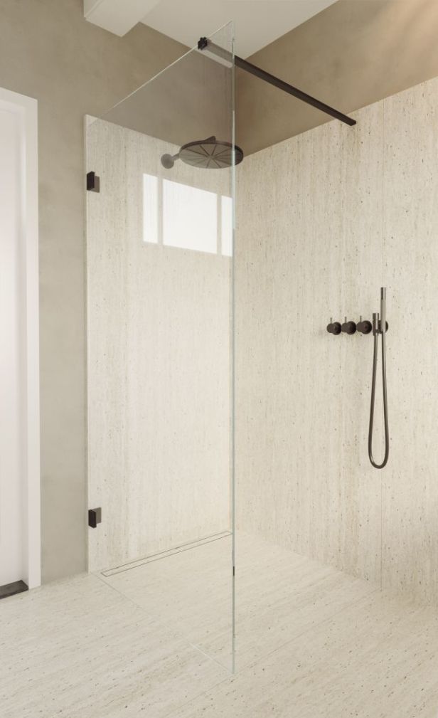 Riho Scandic stena sprchovacieho kúta 160 cm čierna matný/sklo priehľadné G001115121