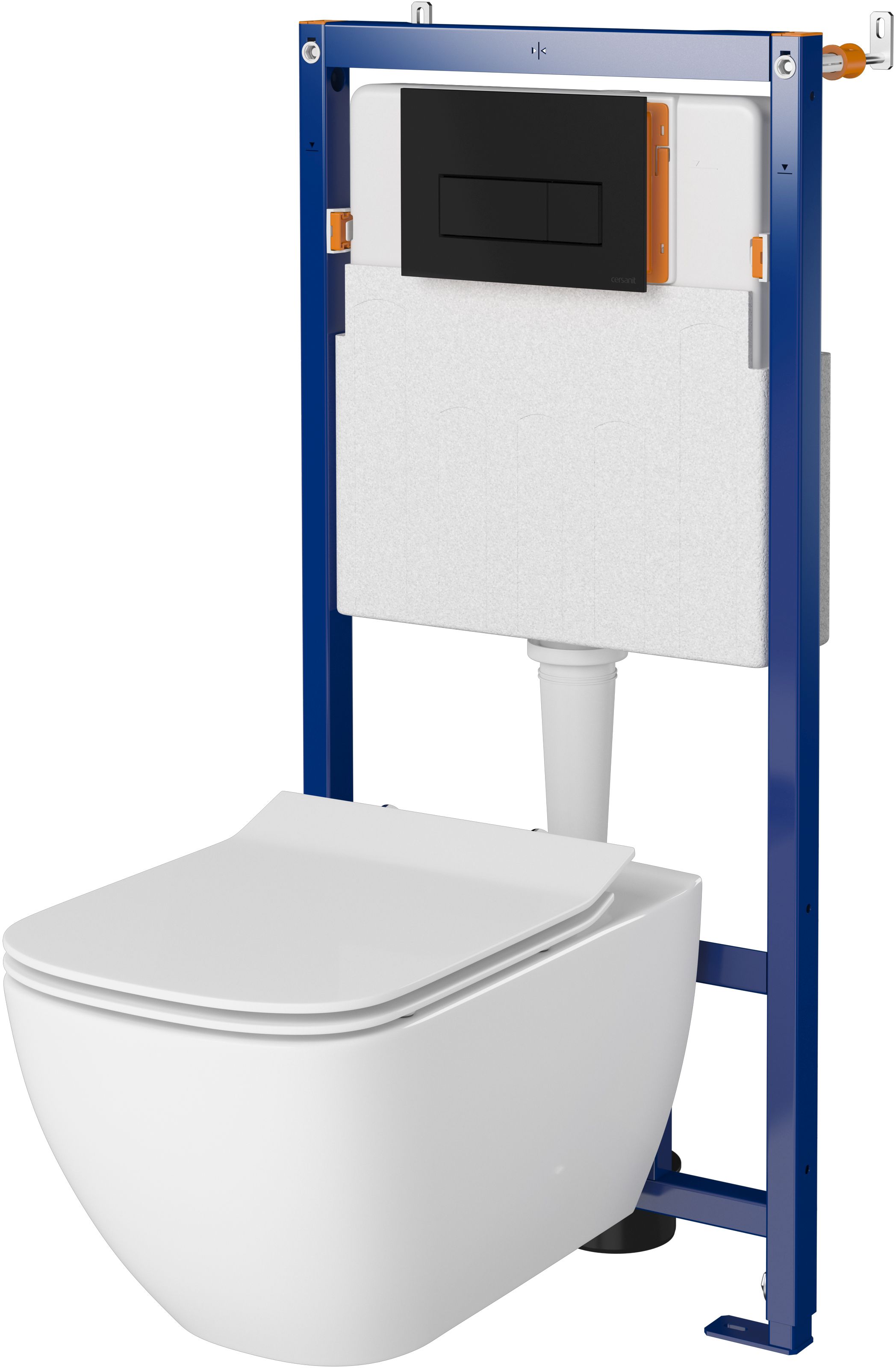 Set WC misa Cersanit Virgo K38-014, podomietková konštrukcia Cersanit Tech Line Opti K97-492, K98-0220, K97-501