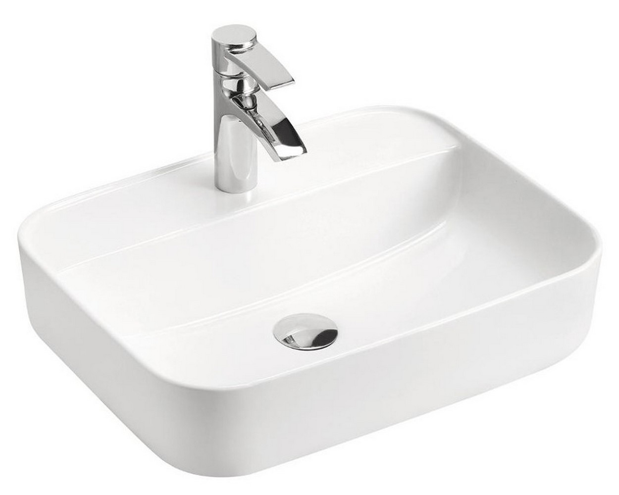 Comad Magic 2 umývadlo 50x40 cm obdĺžnik pultové umývadlo biela UM-6289MAGIC50DP