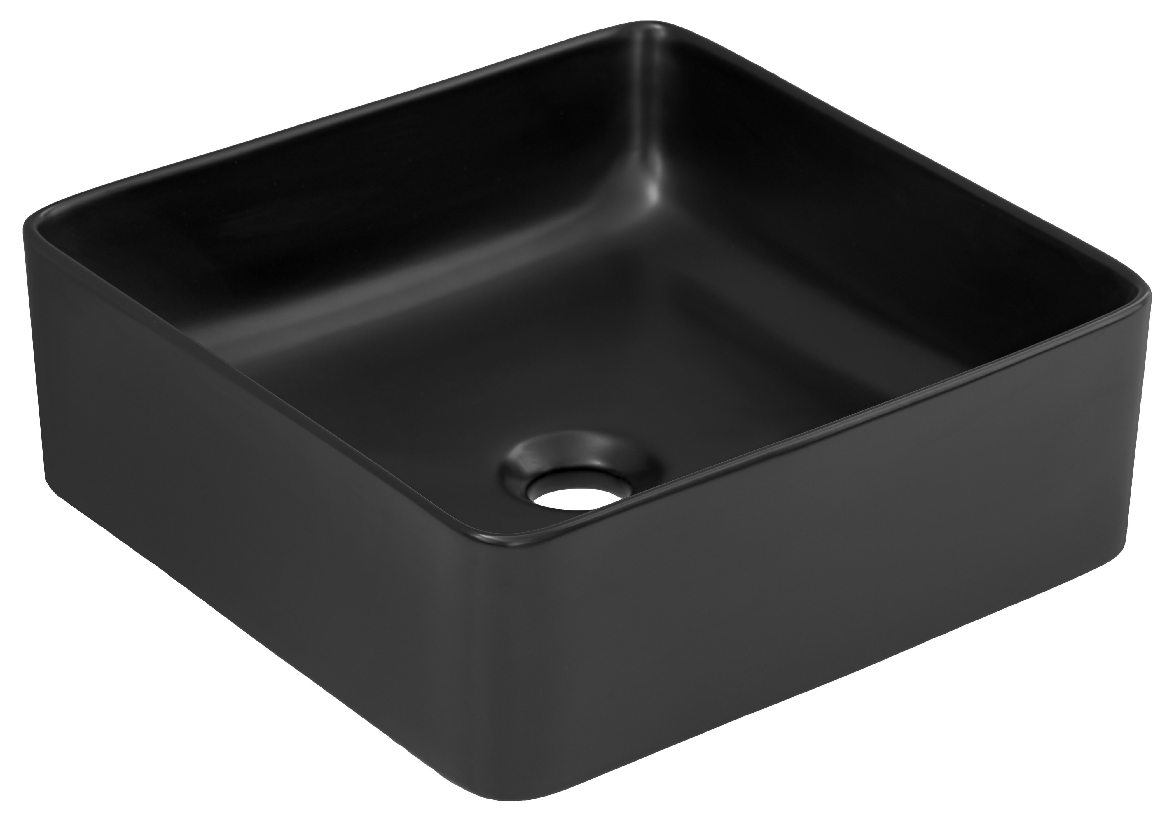 Comad Slim umývadlo 37x37 cm štvorec pultové umývadlo čierna UM-6276SLIM40BLACKDP