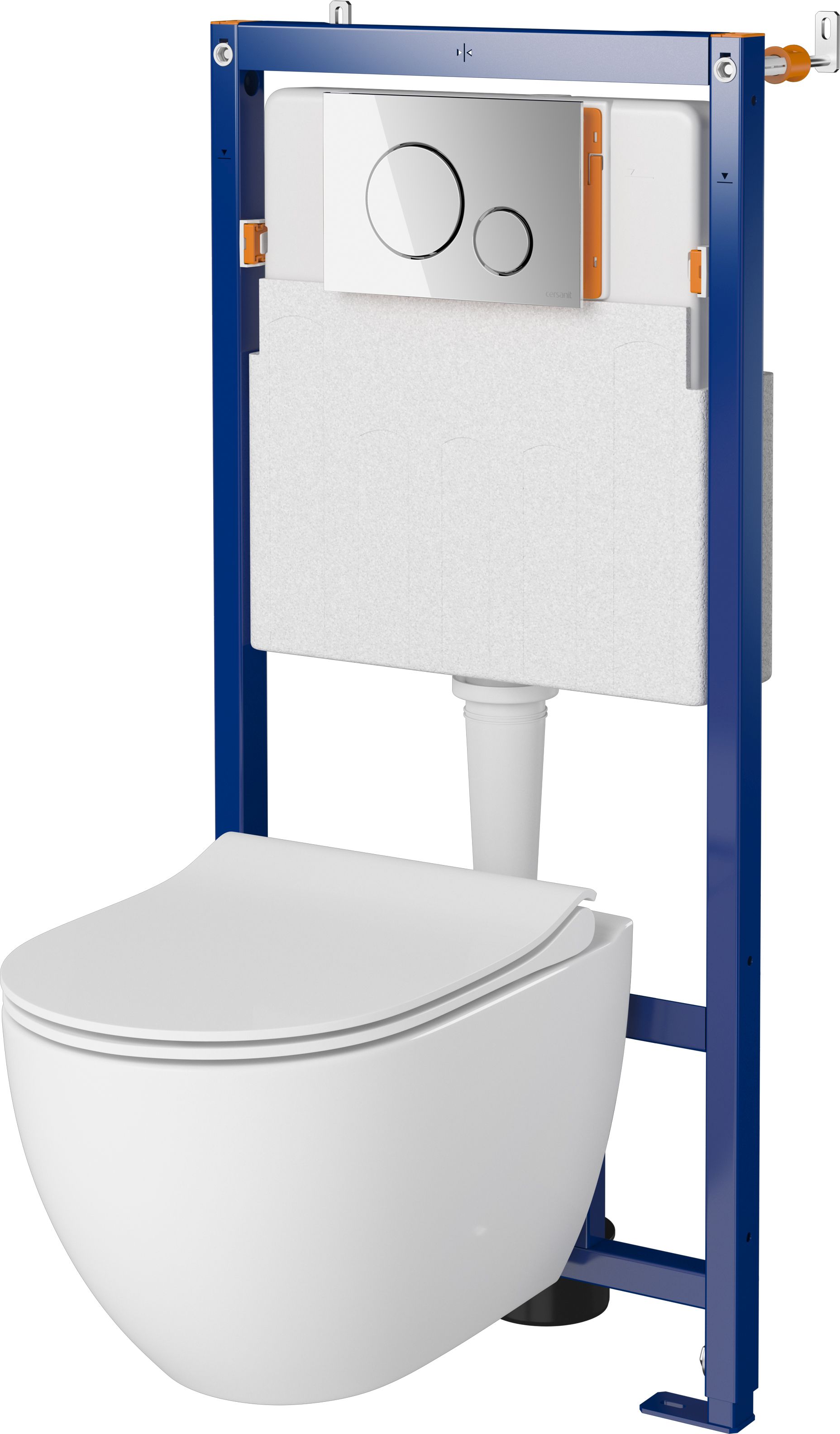 Set WC misa Cersanit Zen K109-054, podomietková konštrukcia Cersanit Tech Line Opti K97-492, K98-0130, K97-498