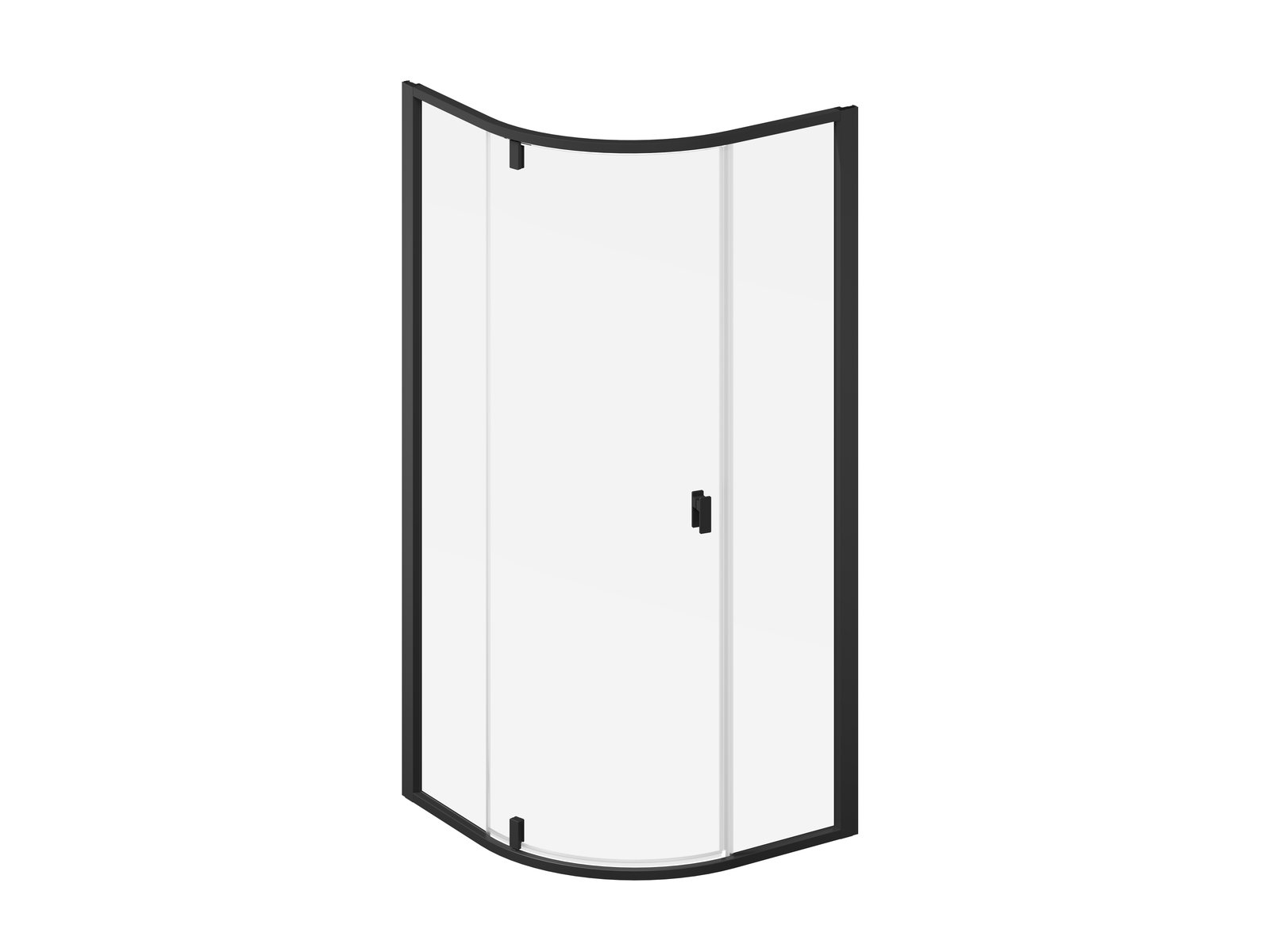 Ravak Nexty sprchovací kút 100x100 cm polkruhová čierna matné/priehľadné sklo 3O6AA300Z1