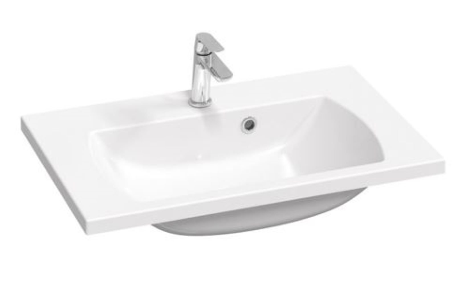 Ravak Classic II umývadlo 70x45 cm obdĺžnik umývadlo na nábytok biela XJX01170000