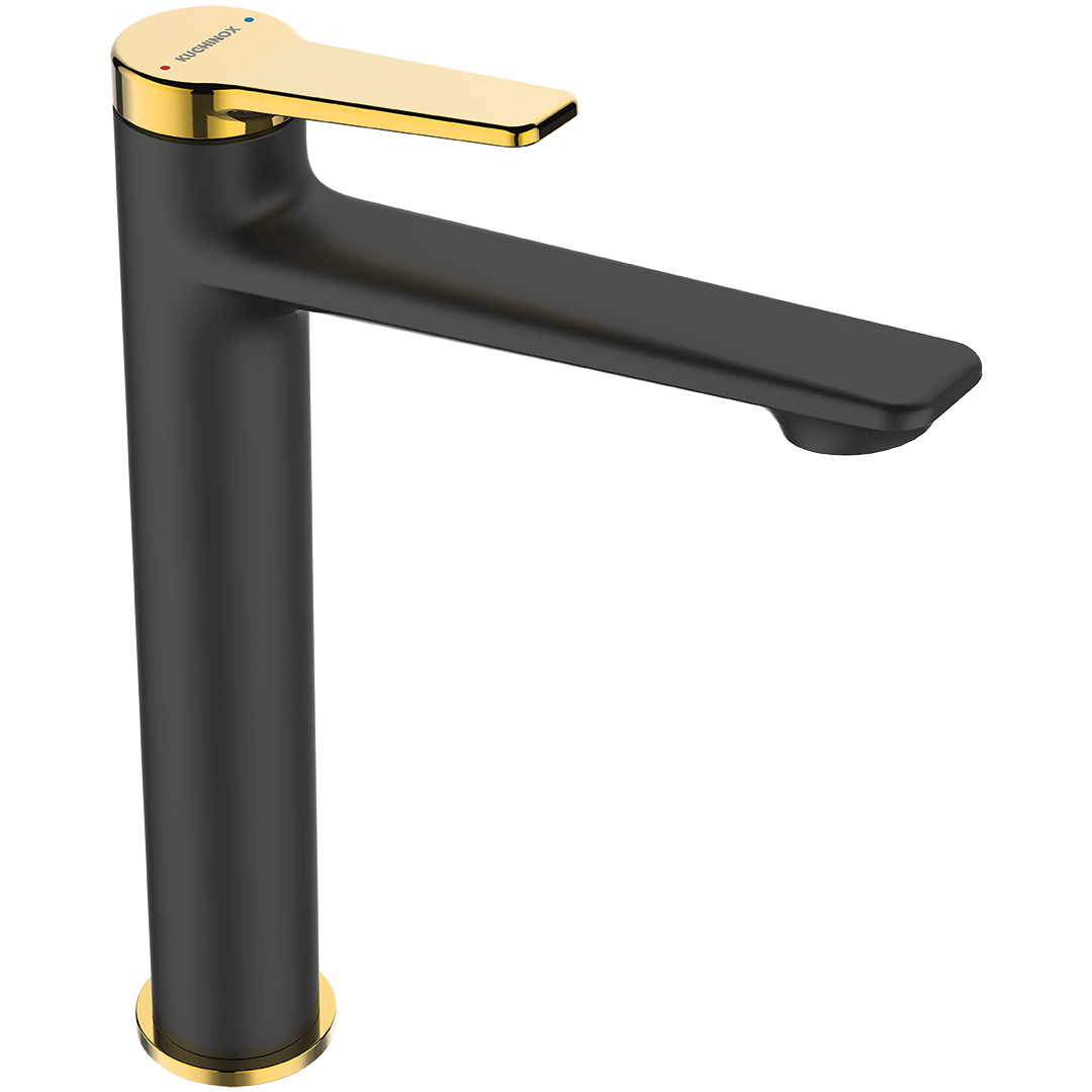 Kuchinox Alanis umývadlová batéria stojanková čierna-zlatá BQI72NG