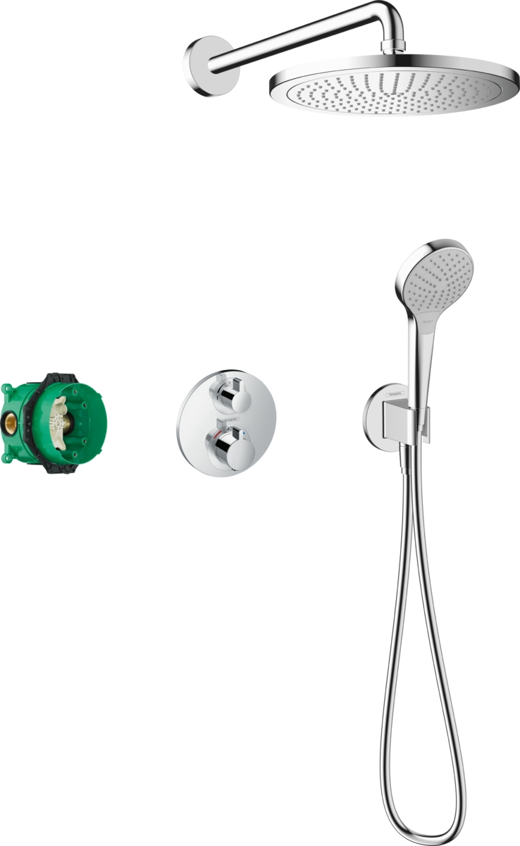 Hansgrohe Raindance sprchová súprava podomietková s termostatom s dažďovou sprchou chrómová 27954000