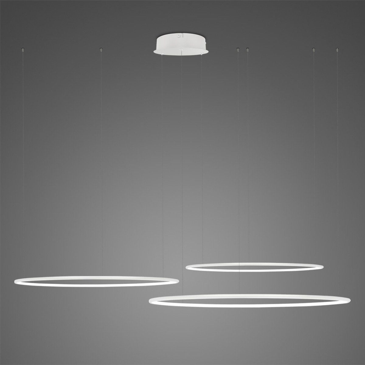 Altavola Design Ledowe Okręgi závesné svietidlo 3x68 W biela LA075/CO3_80_in_4k_white_dimm