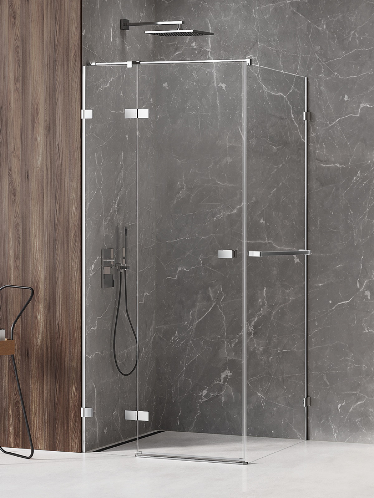 New Trendy Avexa sprchovací kút 120x90 cm štvorcová chromová lesklé/priehľadné sklo EXK-2409
